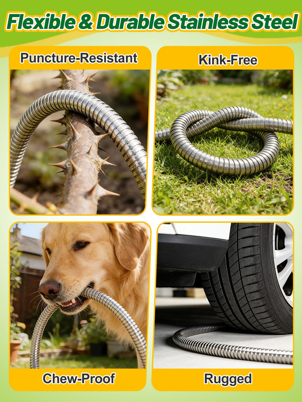 Beeplove 5ft garden hose in use for washing a car