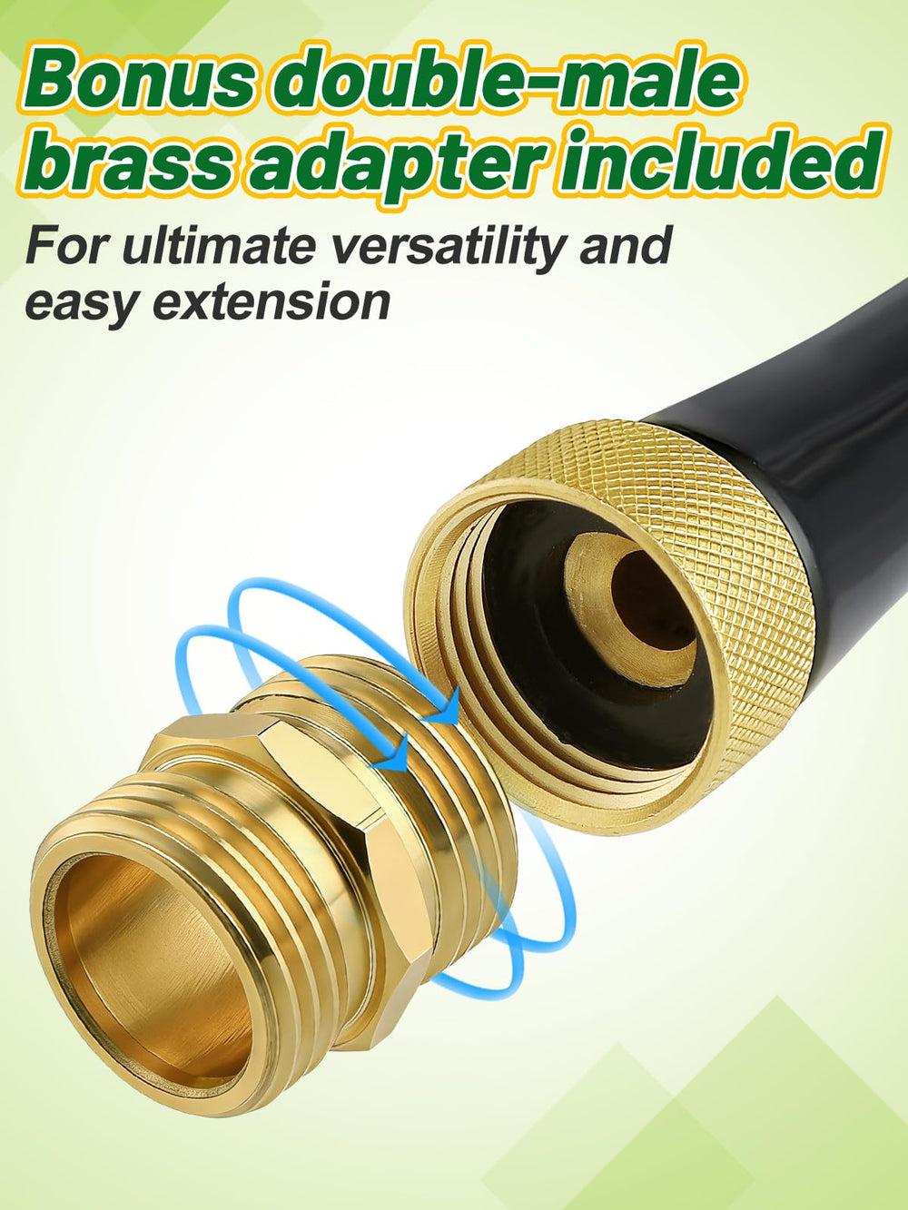Beeplove 5ft garden hose showing kink-free design