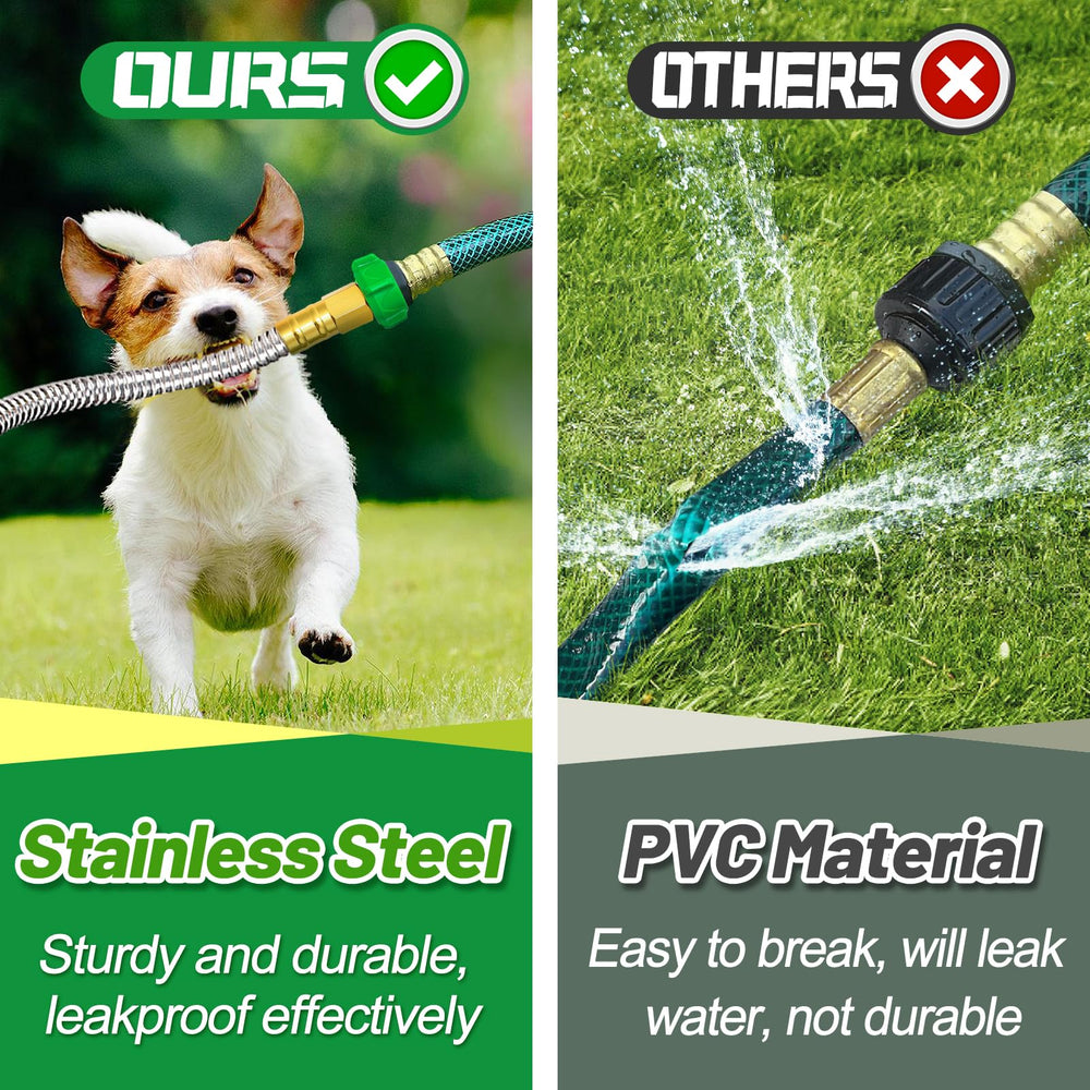Beeplove garden hose packaging and included accessories