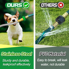 Beeplove garden hose packaging and included accessories
