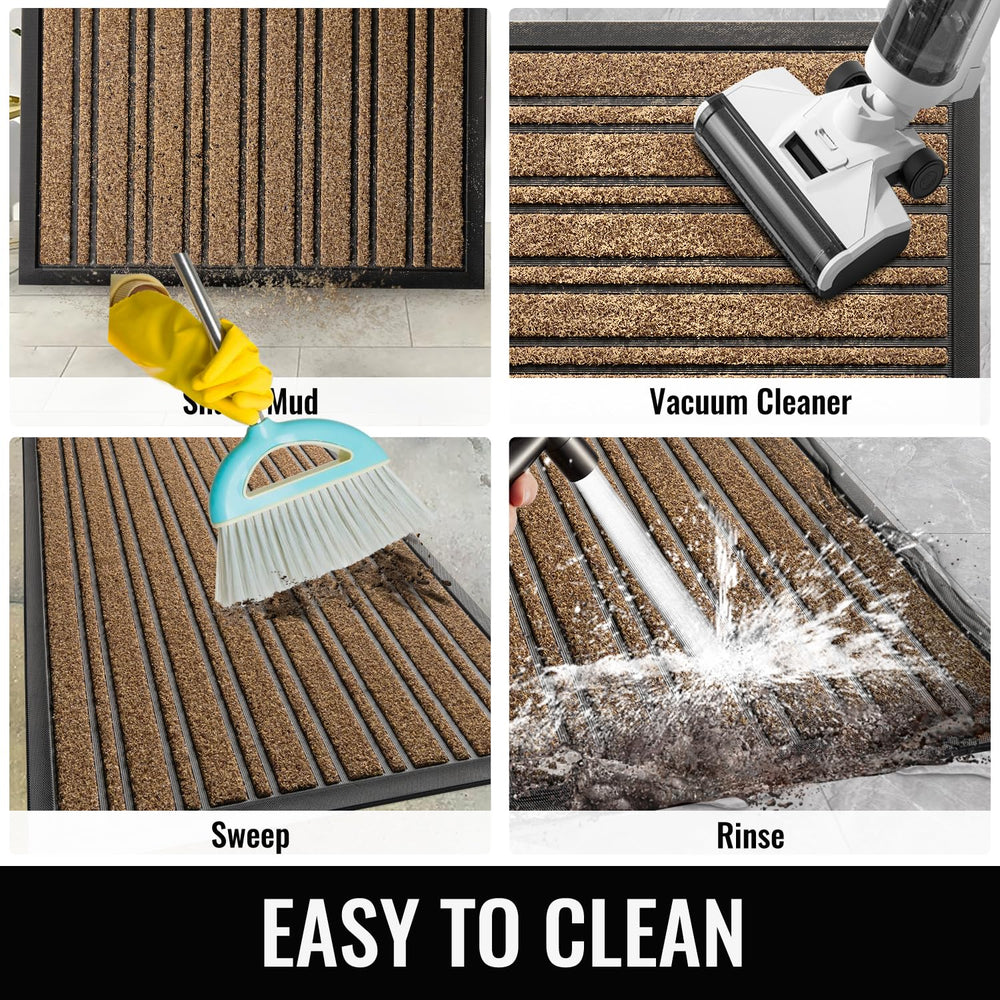 BEHERO Door Mat Outdoor Entrance hanging to dry after cleaning