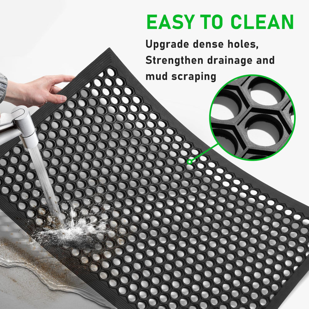 BEHERO Rubber Outdoor Mat in a garden setting