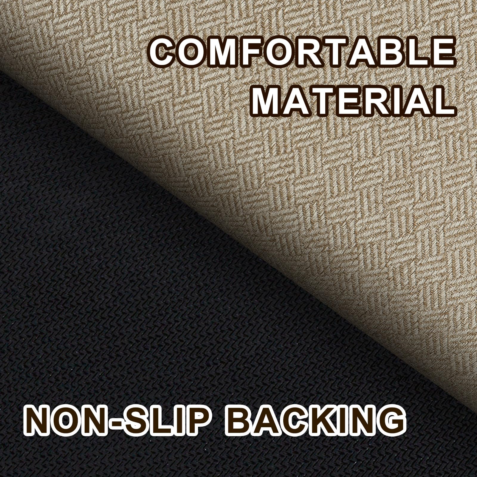 BEISIFLOOR Ultra Thin Door Mat 24x36 Khaki side view