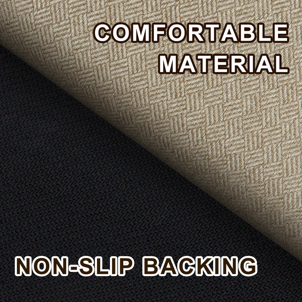 BEISIFLOOR Ultra Thin Door Mat 24x36 Khaki side view