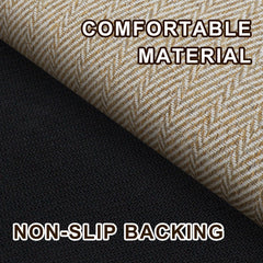 BEISIFLOOR Ultra Thin Door Mat 36x59 khaki with herringbone design