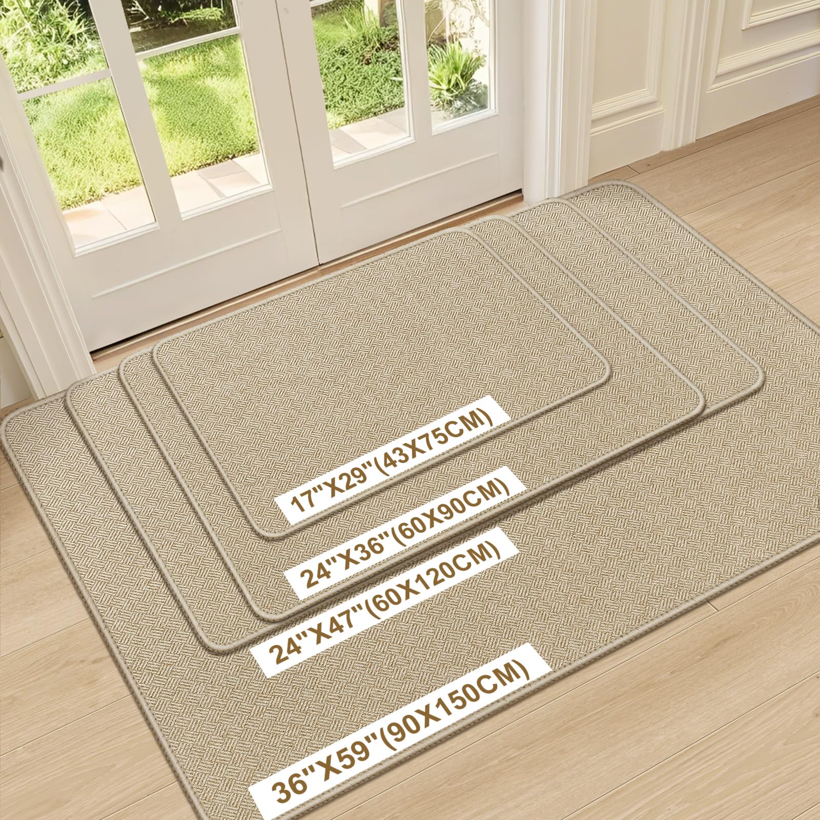 BEISIFLOOR Ultra Thin Door Mat rolled up for shipping