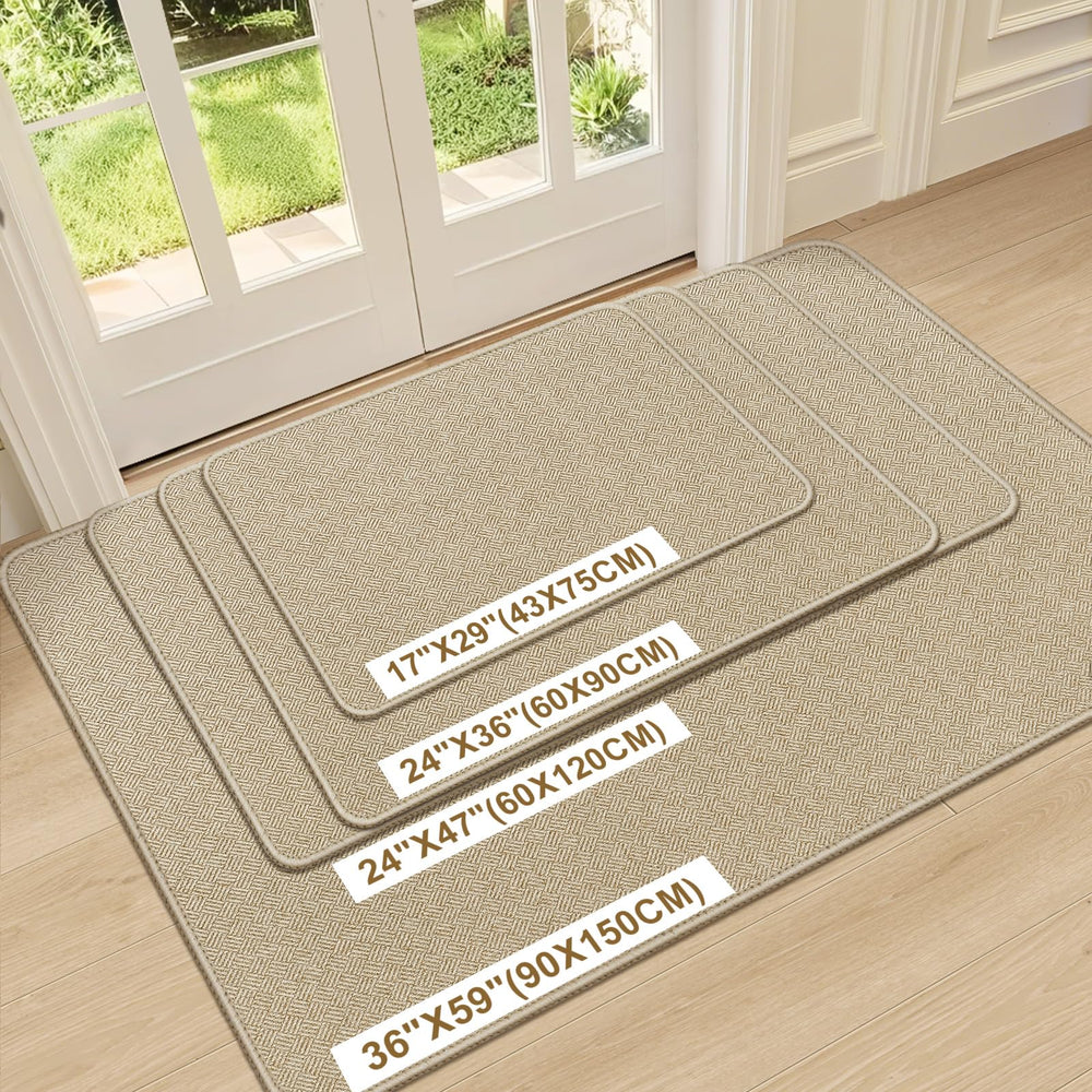 BEISIFLOOR Ultra Thin Door Mat rolled up for shipping