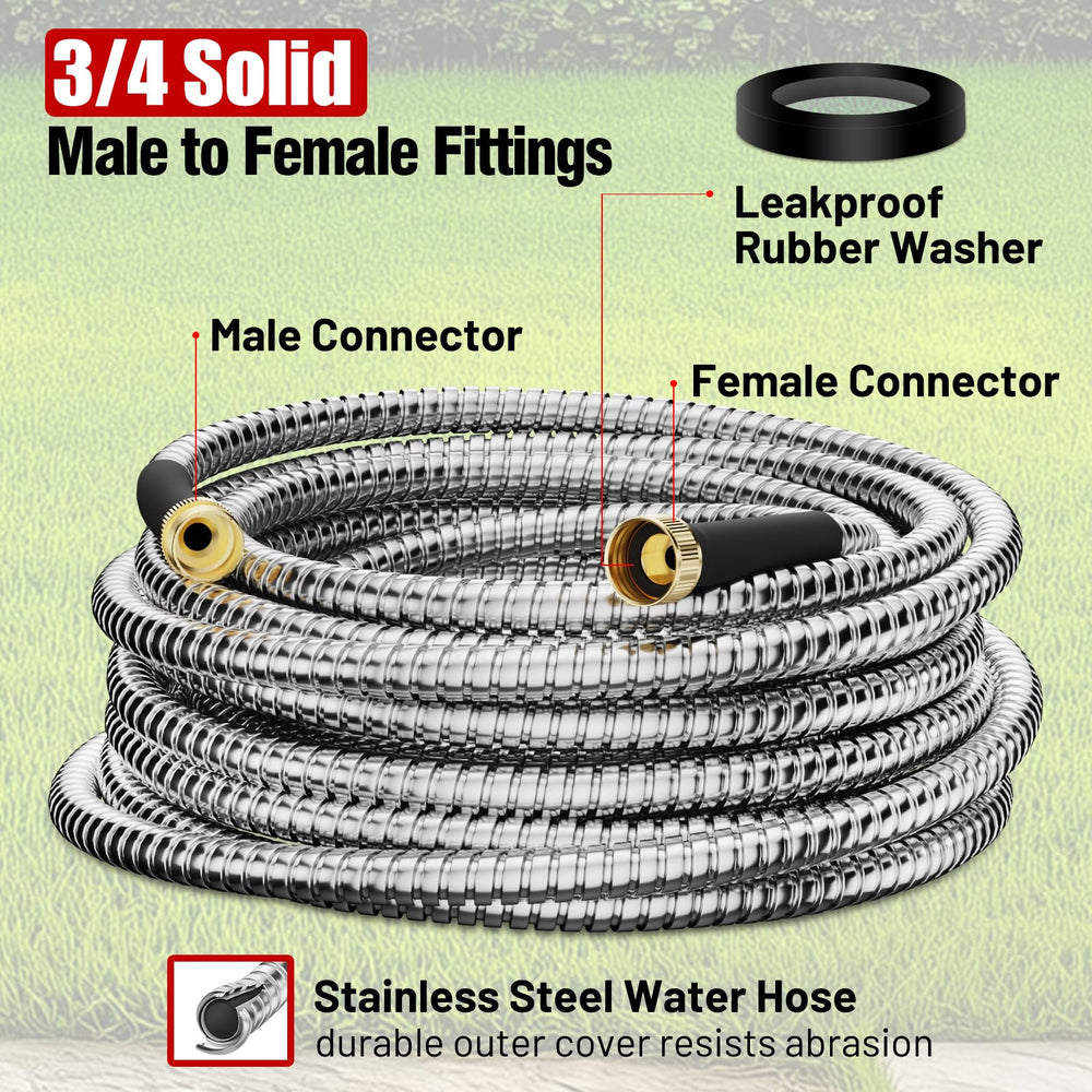 Beitopamz 50 ft garden hose with spray nozzle included