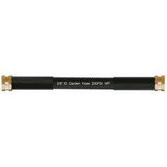 beitopamz Short Garden Hose 1ft black model front view with brass fittings