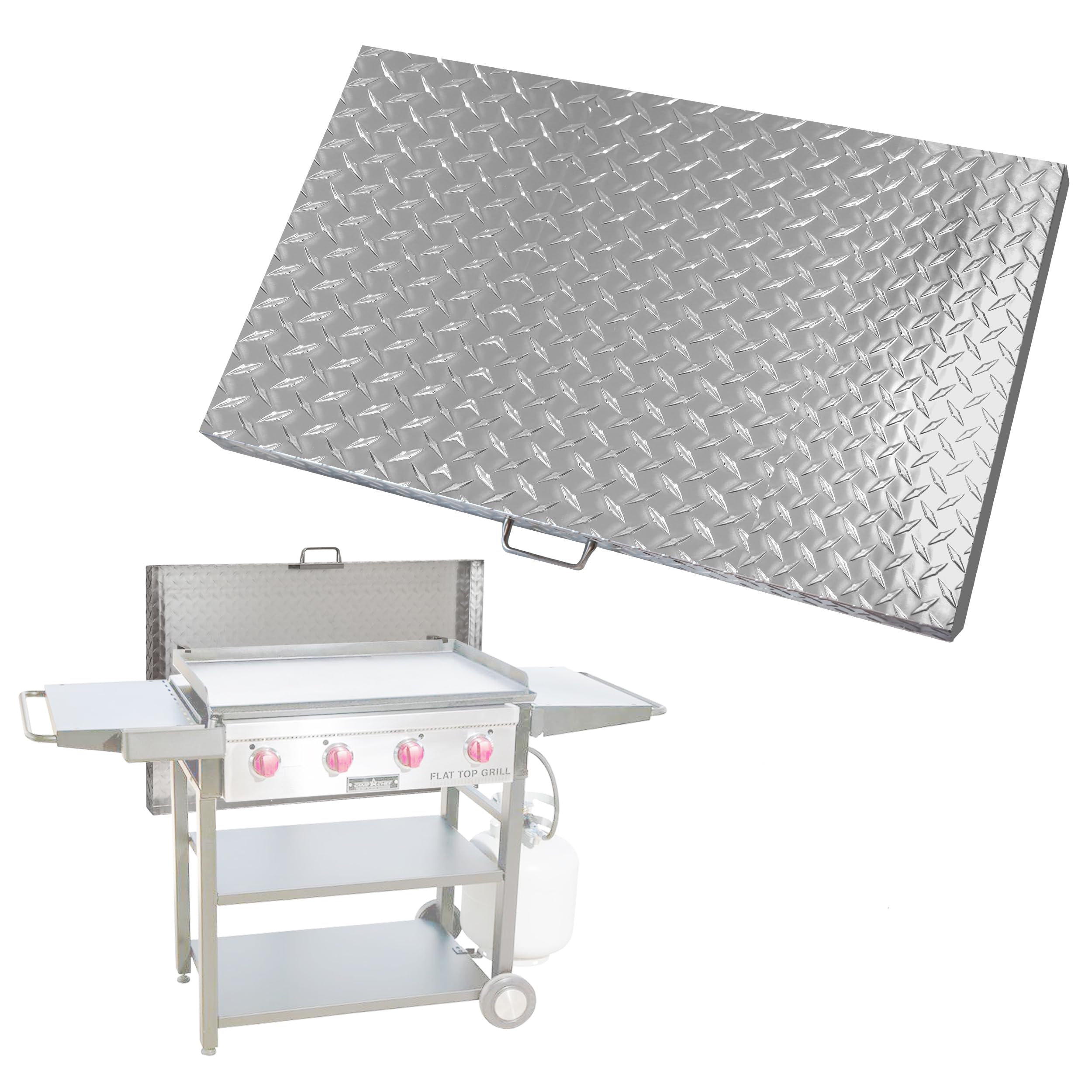 BELLATOR Griddle Cover for Camp Chef FTG600, silver aluminum