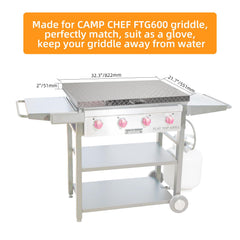 BELLATOR Griddle Cover side view with stainless steel handle