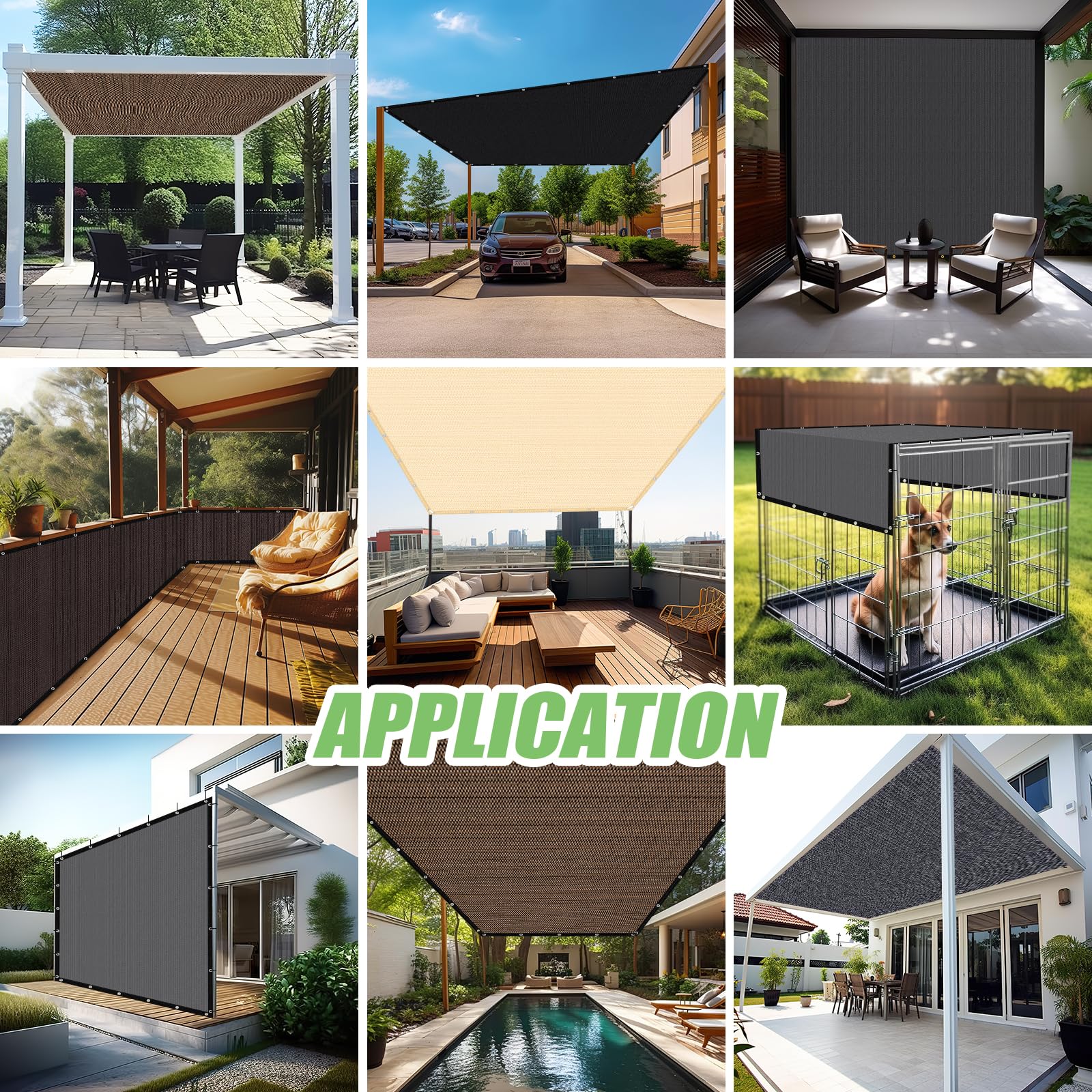 BELLE DURA Sun Shade Cloth packaging and accessories