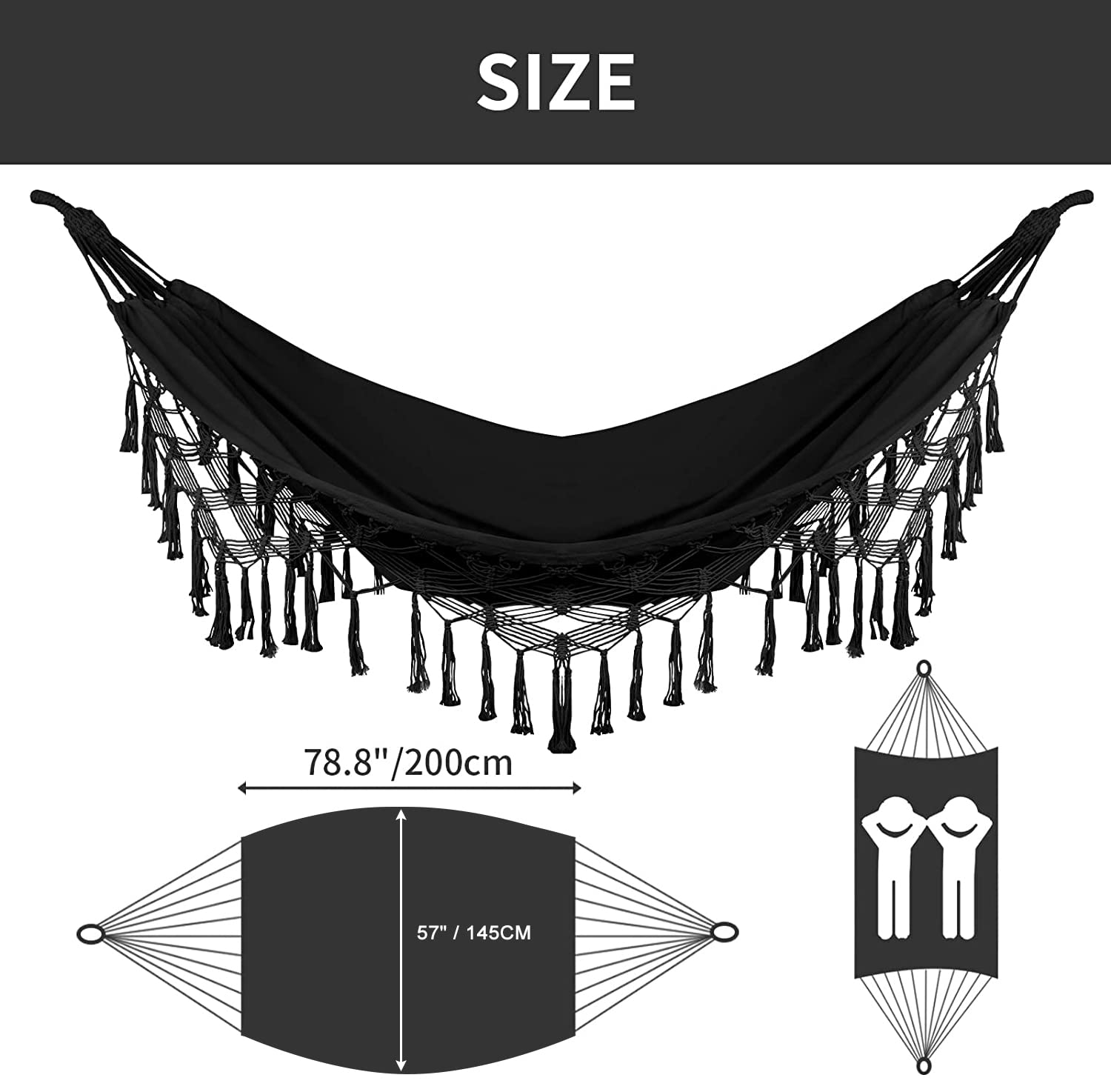 Bellzacasa hammock setup outdoors with trees