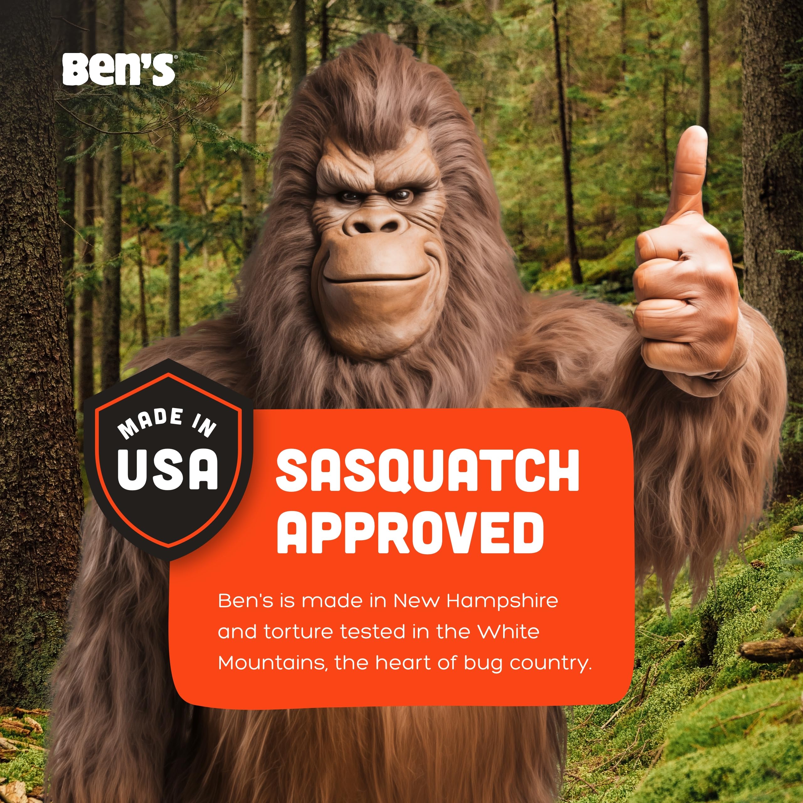 Ben's 100 DEET repellent being applied outdoors
