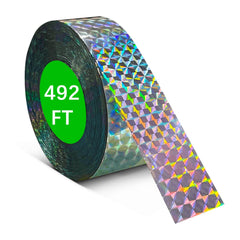 Benasan Reflective Birds Scare Ribbon Roll, 492FT, Silver