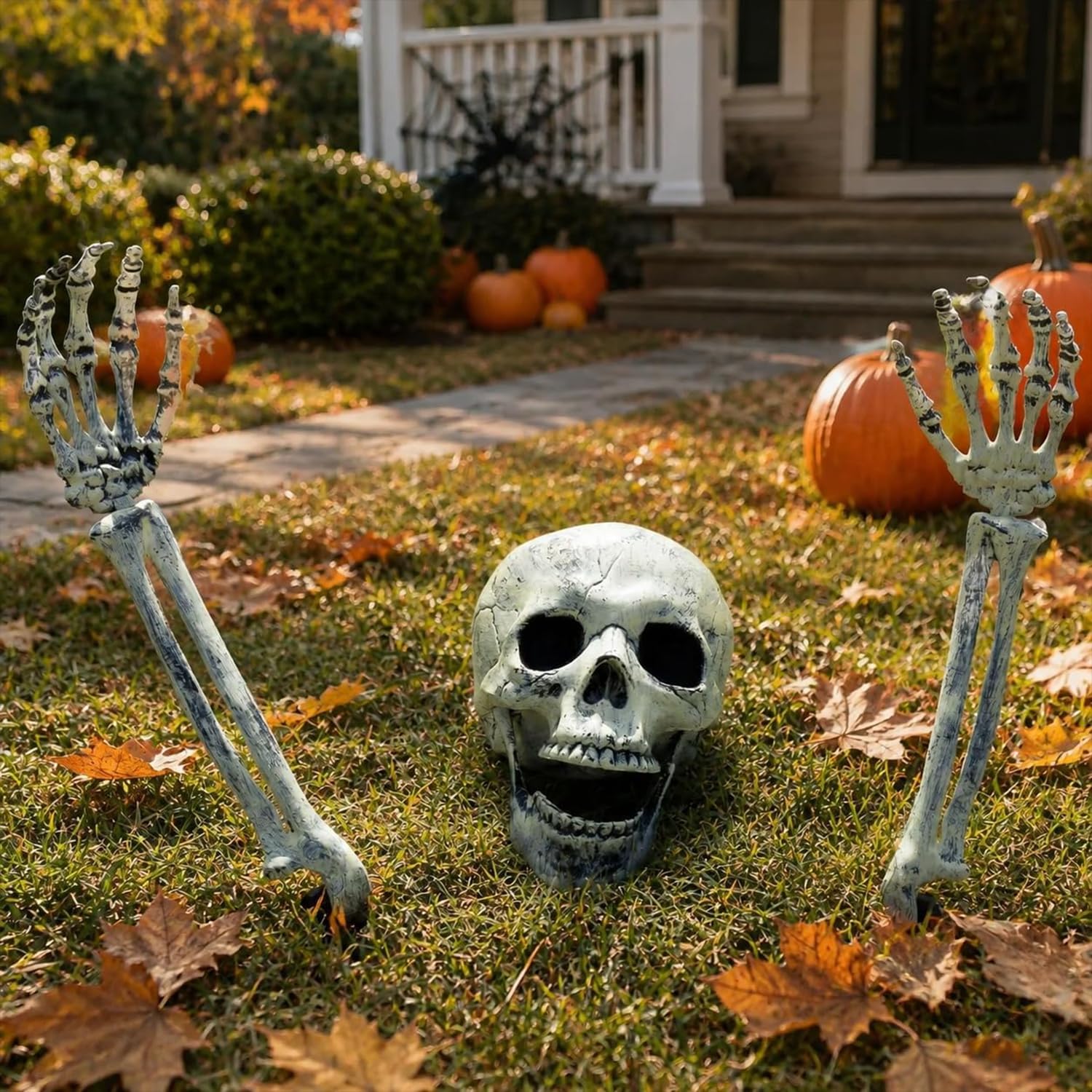 Bendable arms of Kannove Halloween Skeleton Stakes