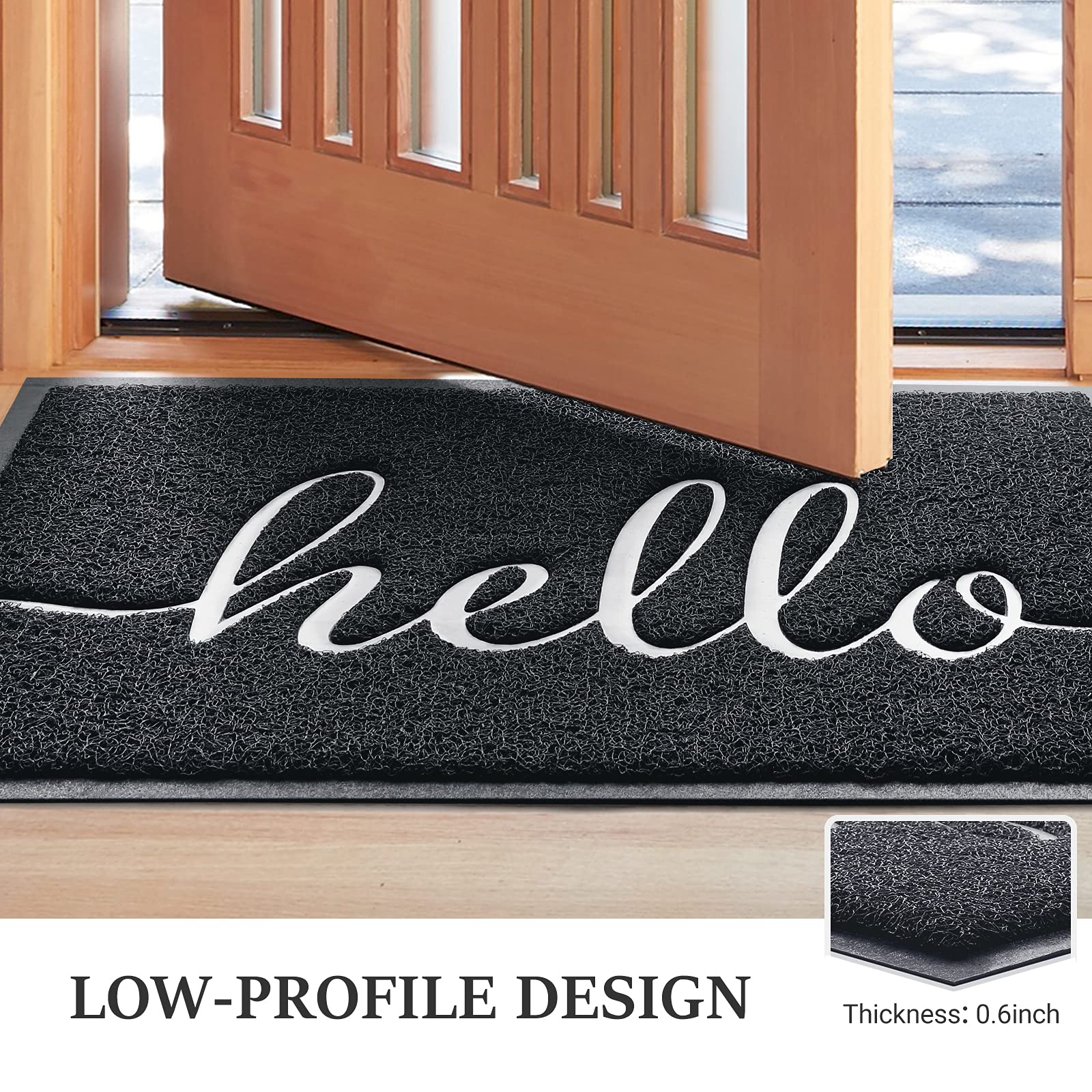 BeneathYourFeet Door Mat showing dirt trapping feature