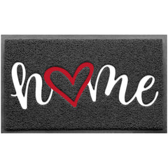 BeneathYourFeet Welcome Mat front view with embossed hello design