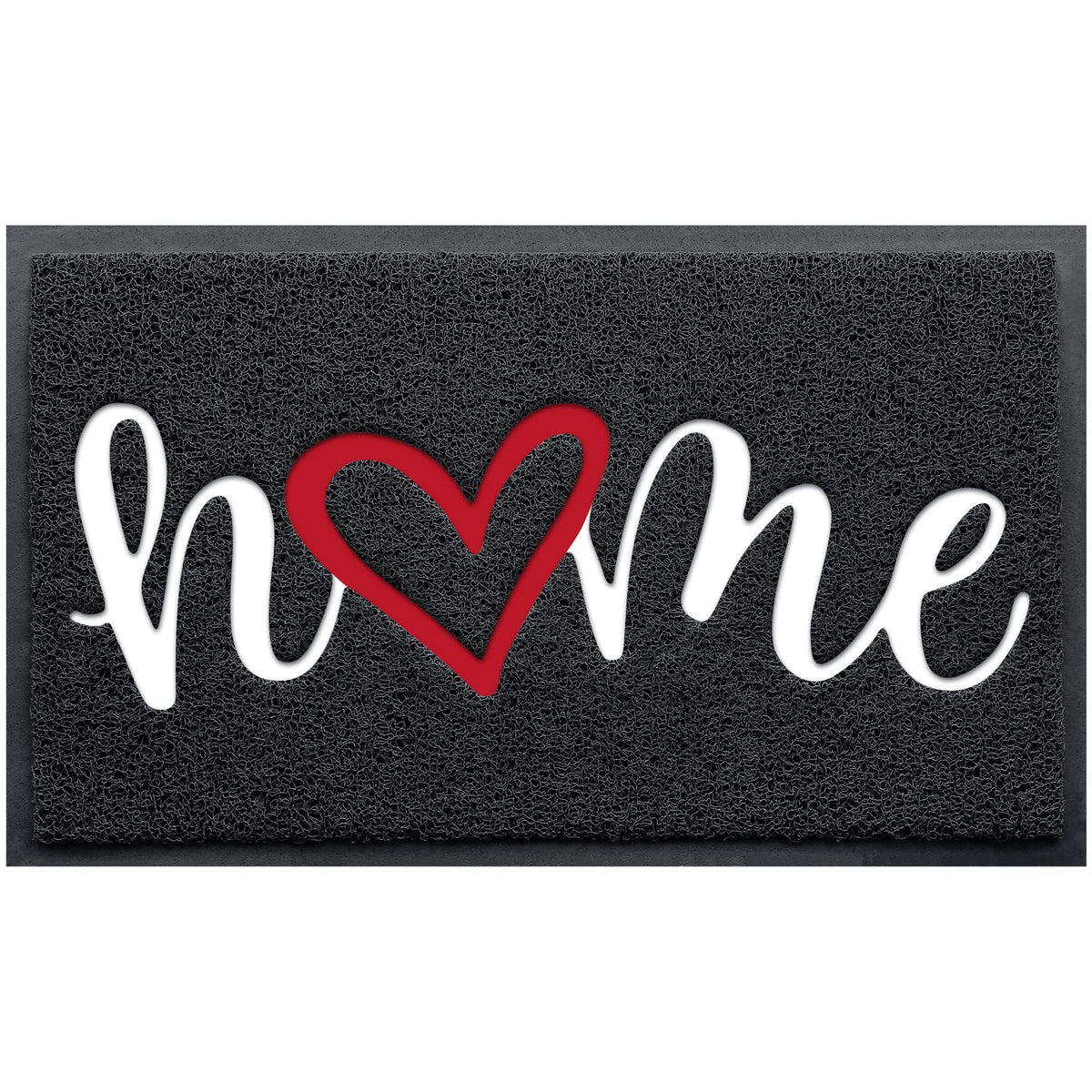BeneathYourFeet Welcome Mat front view with embossed hello design