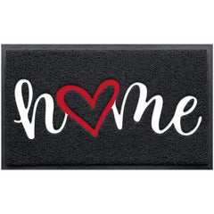 BeneathYourFeet Welcome Mat front view with embossed hello design