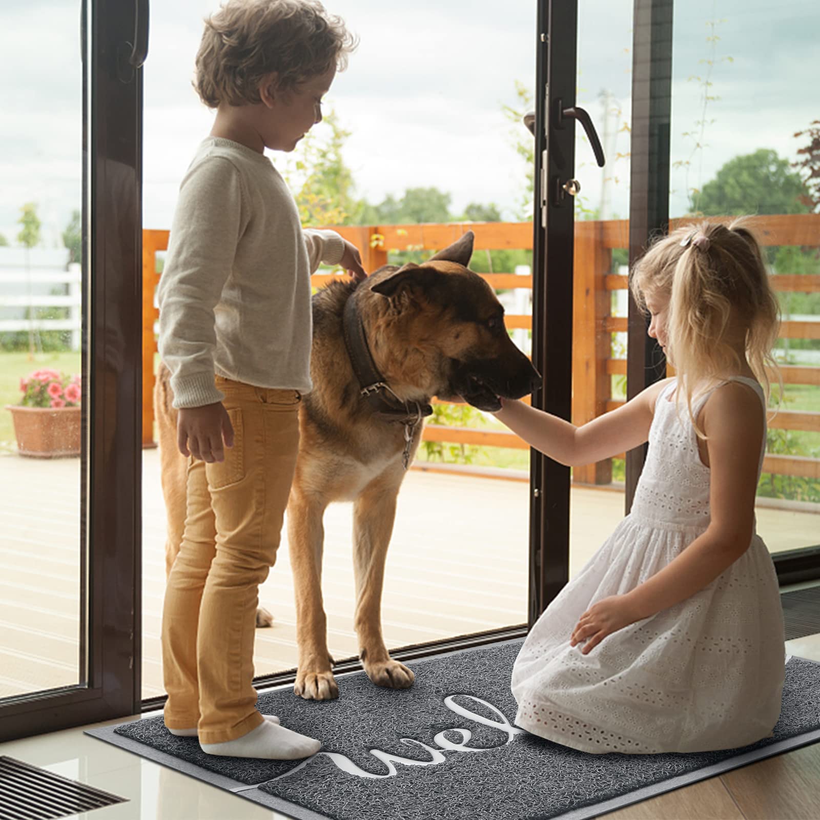 BeneathYourFeet Welcome Mat in a clean entryway setting