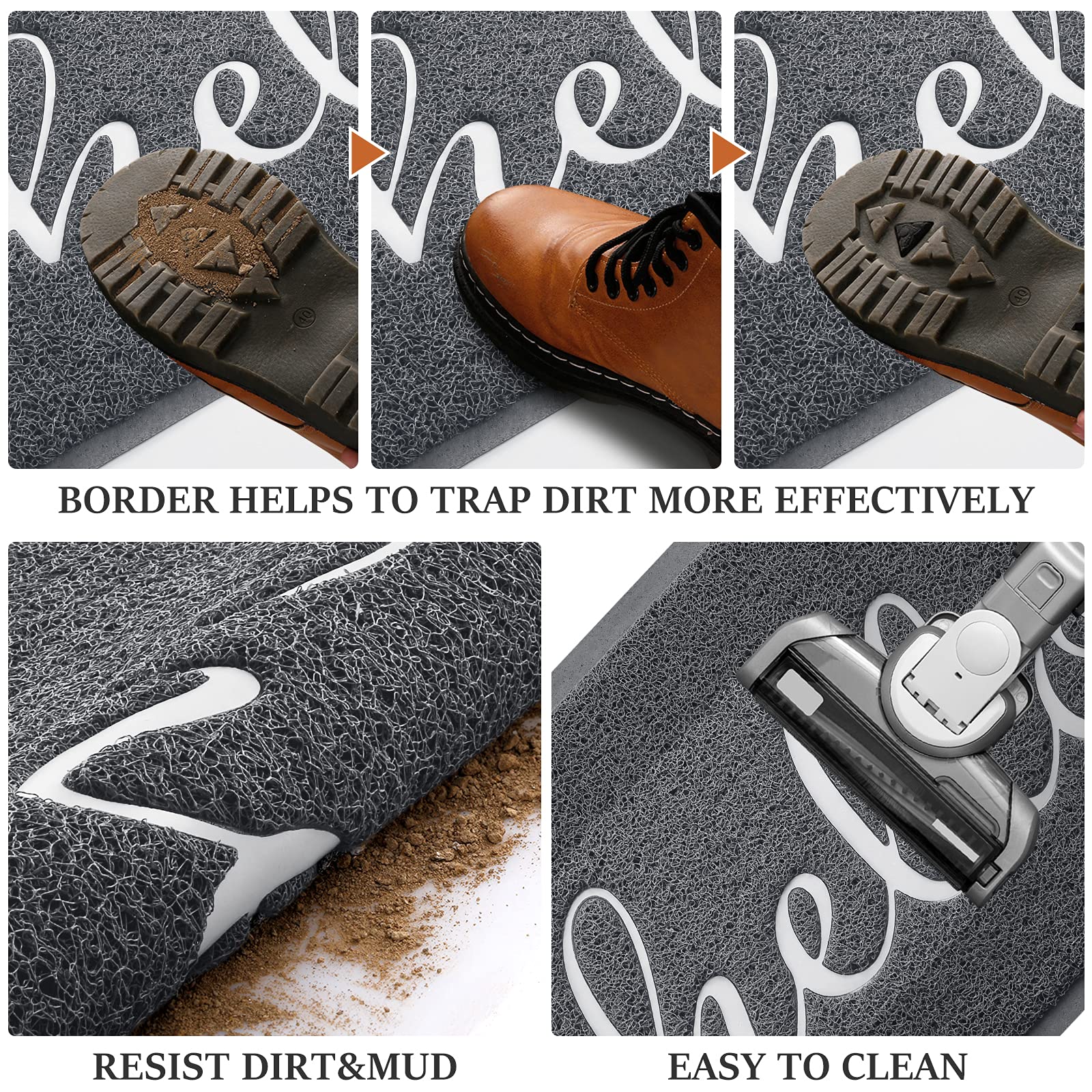 BeneathYourFeet Welcome Mat showing dirt trapping feature