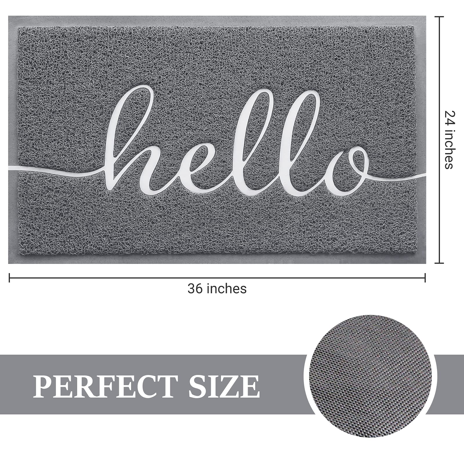 BeneathYourFeet Welcome Mat side view showing non-slip backing