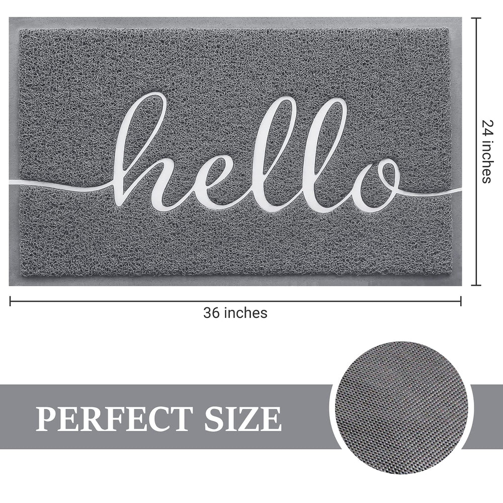 BeneathYourFeet Welcome Mat side view showing non-slip backing