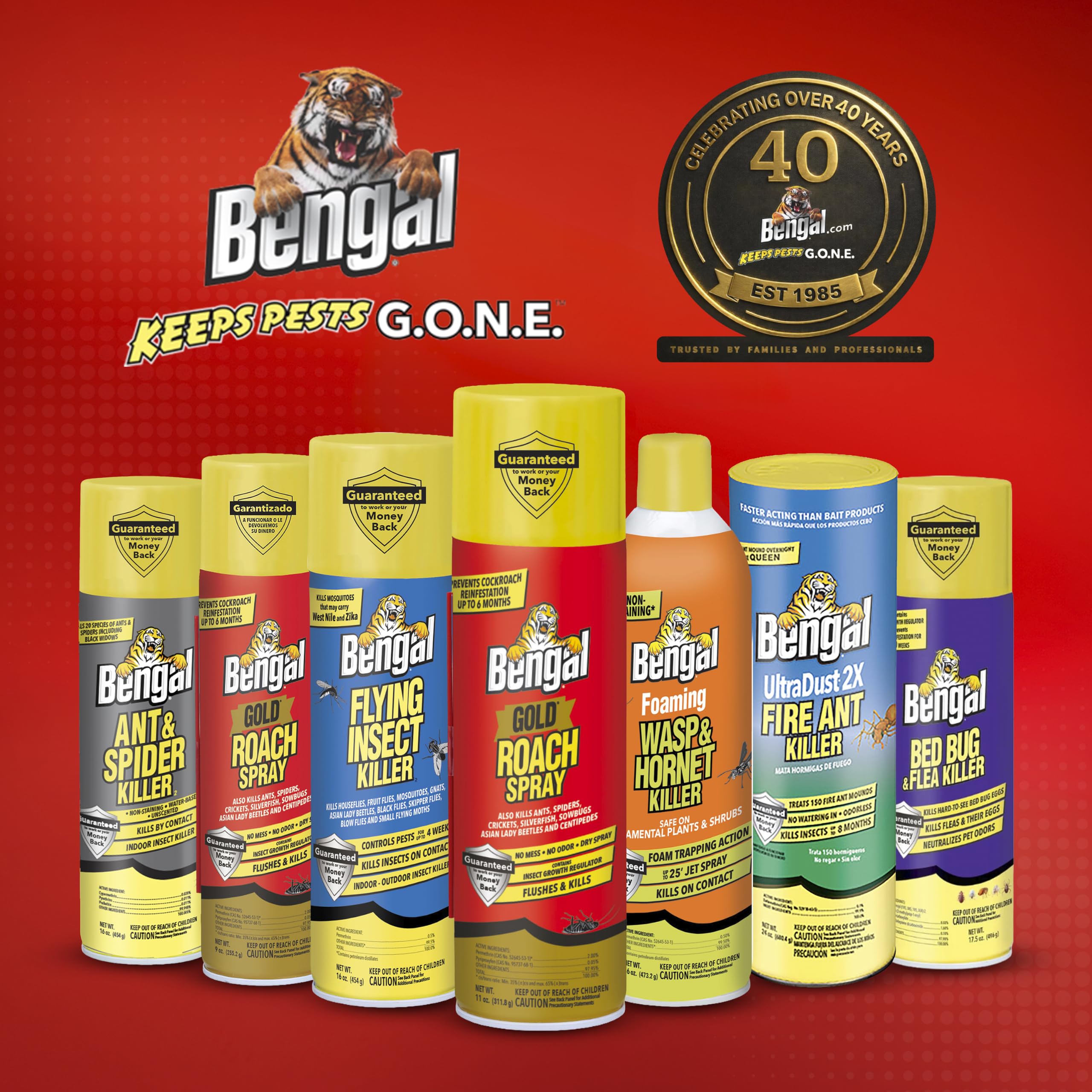 Bengal Gold Roach Spray in a pest control kit