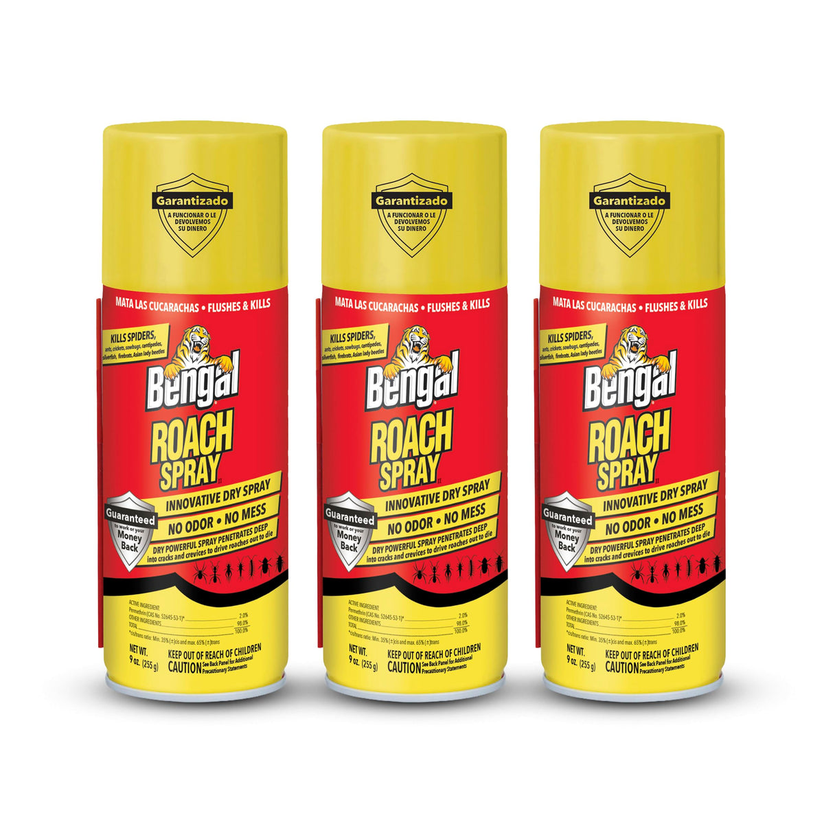 Bengal Roach Spray 9 oz can front view
