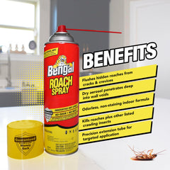 Bengal Roach Spray 9 oz can side view