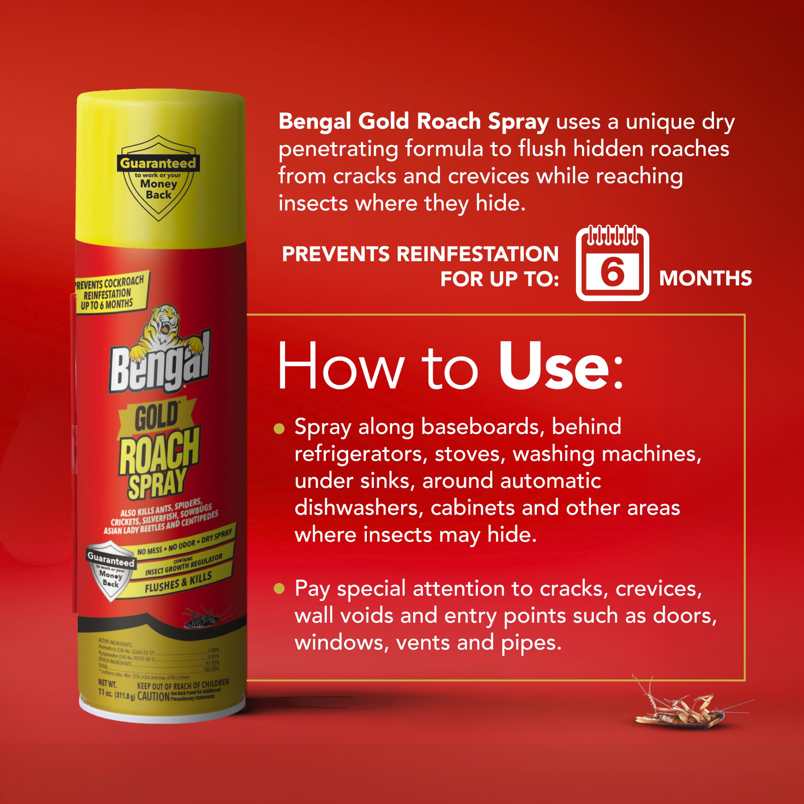 Bengal Roach Spray with extension tube for precision application