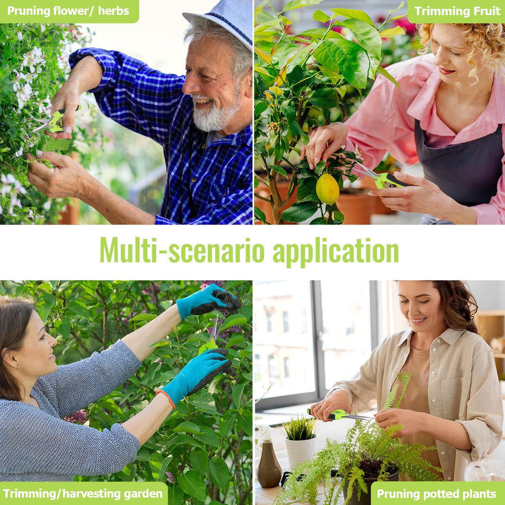 BEoffer Pruning Shears demonstrating precise cutting on small plants