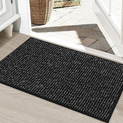 BEQHAUSE Dirt Trapper Door Mat 24" x 36" black front view