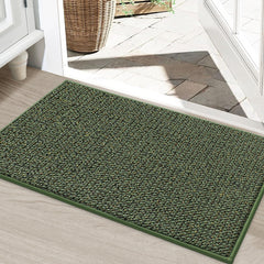 BEQHAUSE Dirt Trapper Door Mat 24" x 36" in green, front view