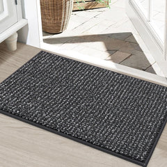 BEQHAUSE Dirt Trapper Door Mat 24"x36" charcoal front view