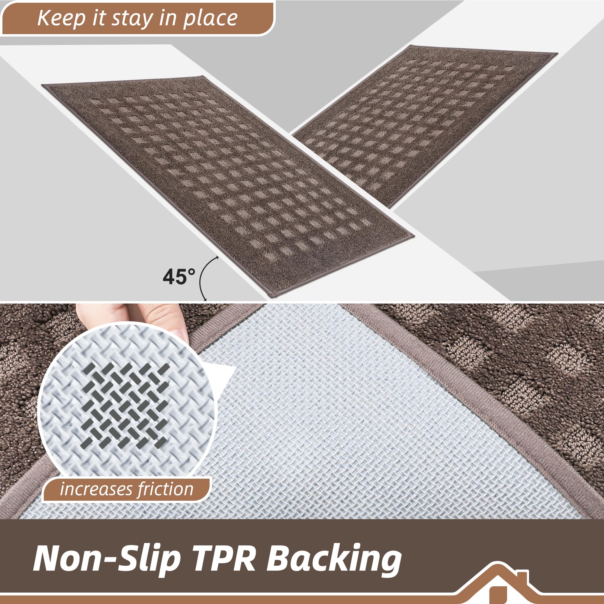 BEQHAUSE Dirt Trapper Door Mat 24x36 brown cleaning process