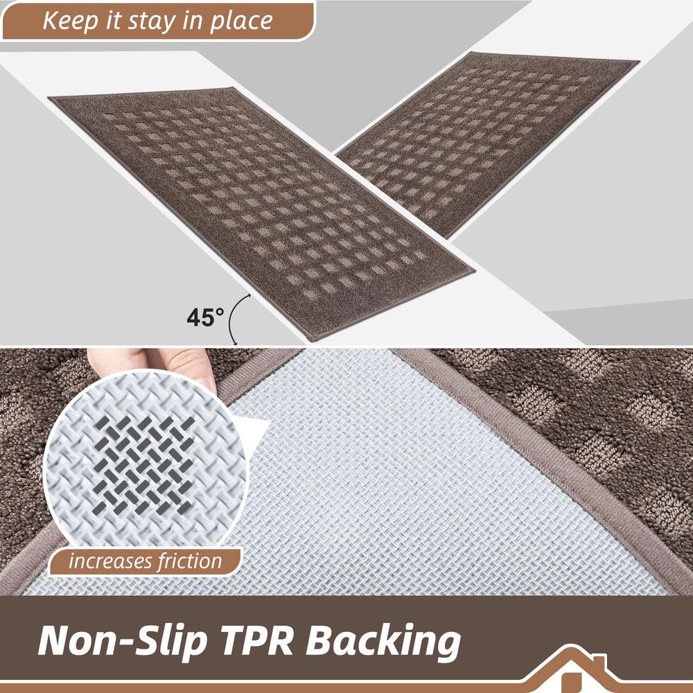 BEQHAUSE Dirt Trapper Door Mat 24x36 brown cleaning process