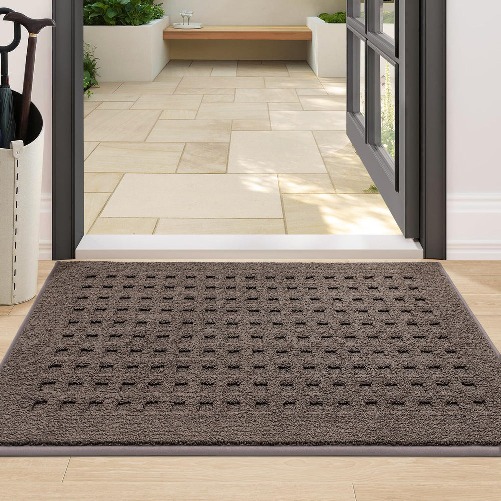 BEQHAUSE Dirt Trapper Door Mat 24x36 brown front view