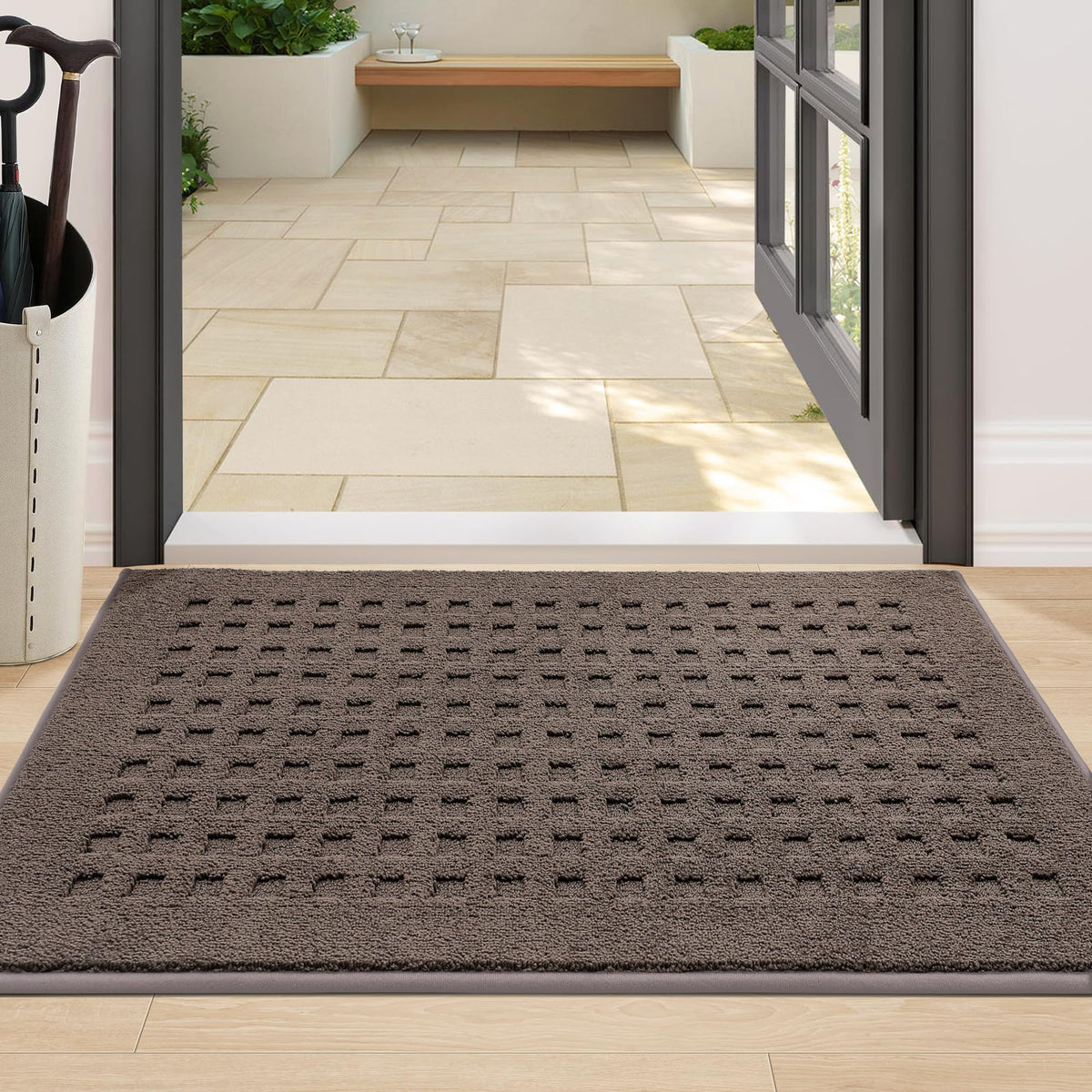 BEQHAUSE Dirt Trapper Door Mat 24x36 brown front view
