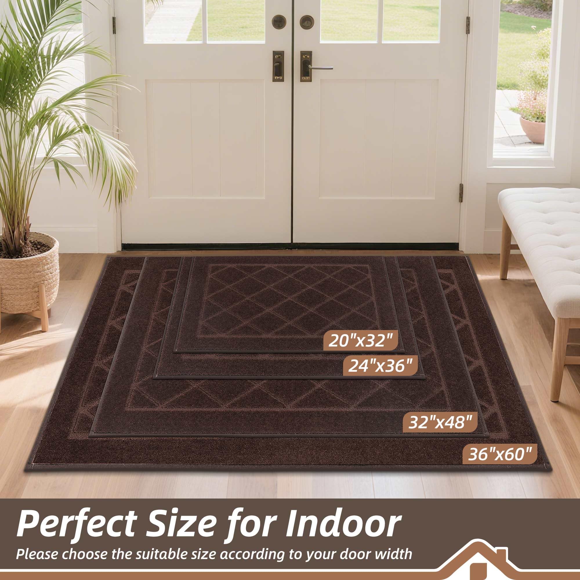 BEQHAUSE Dirt Trapper Door Mat 32" x 48" back view