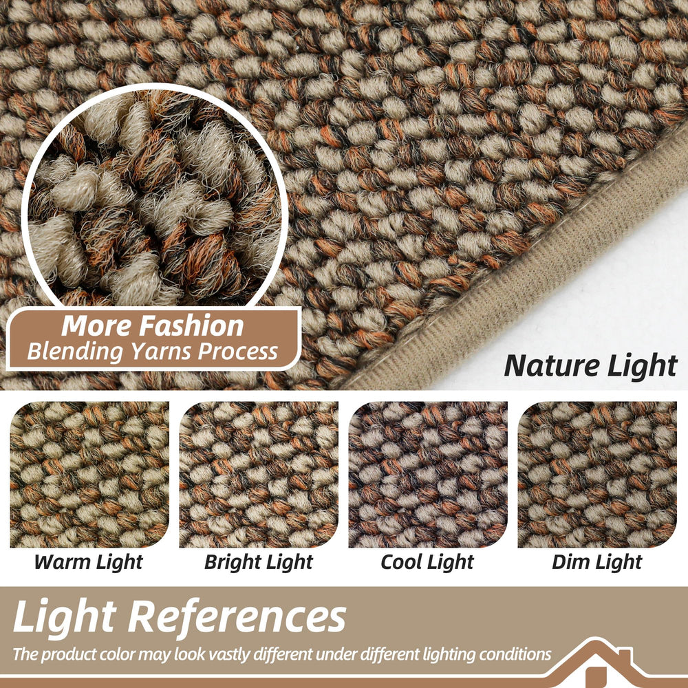 BEQHAUSE Dirt Trapper Door Mat 32" x 72" beige close-up of texture