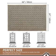 BEQHAUSE Dirt Trapper Door Mat beige side view