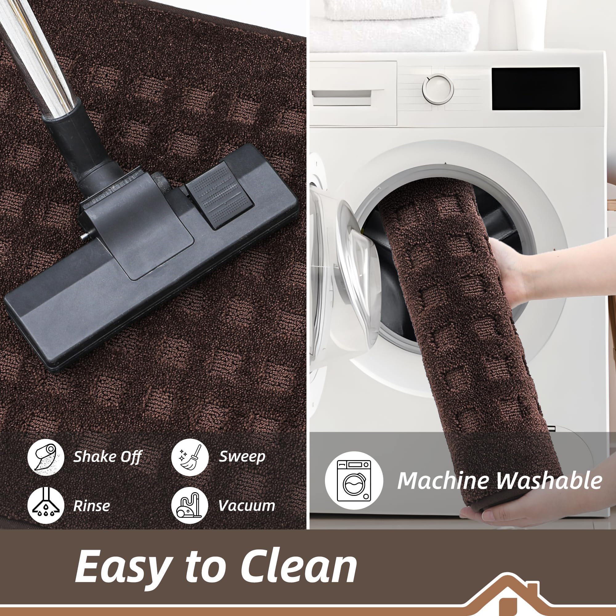 BEQHAUSE Dirt Trapper Door Mat being cleaned with a vacuum