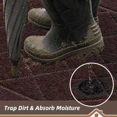 BEQHAUSE Dirt Trapper Door Mat close-up of texture