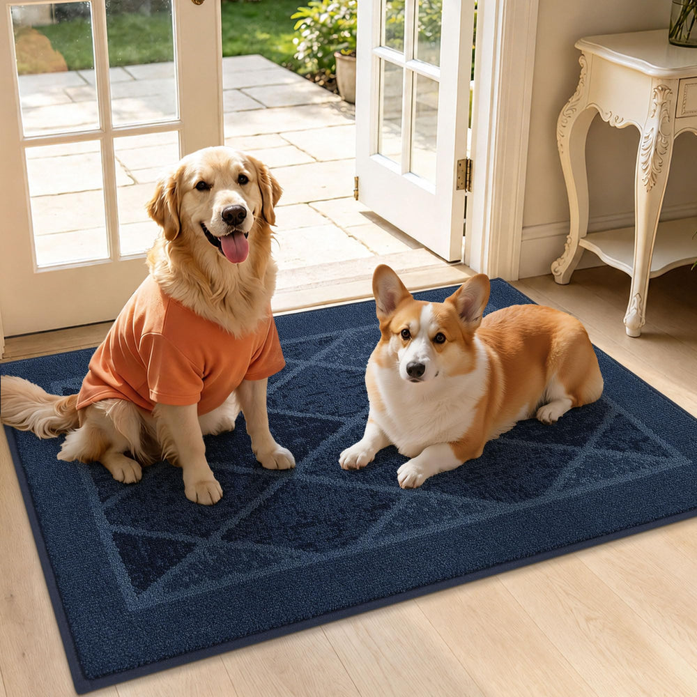 BEQHAUSE Dirt Trapper Door Mat displayed with home décor