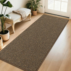 BEQHAUSE Dirt Trapper Door Mat front view, brown colour, 32" x 72"
