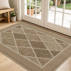 BEQHAUSE Dirt Trapper Door Mat front view in beige