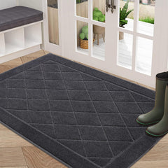BEQHAUSE Dirt Trapper Door Mat front view in dark grey