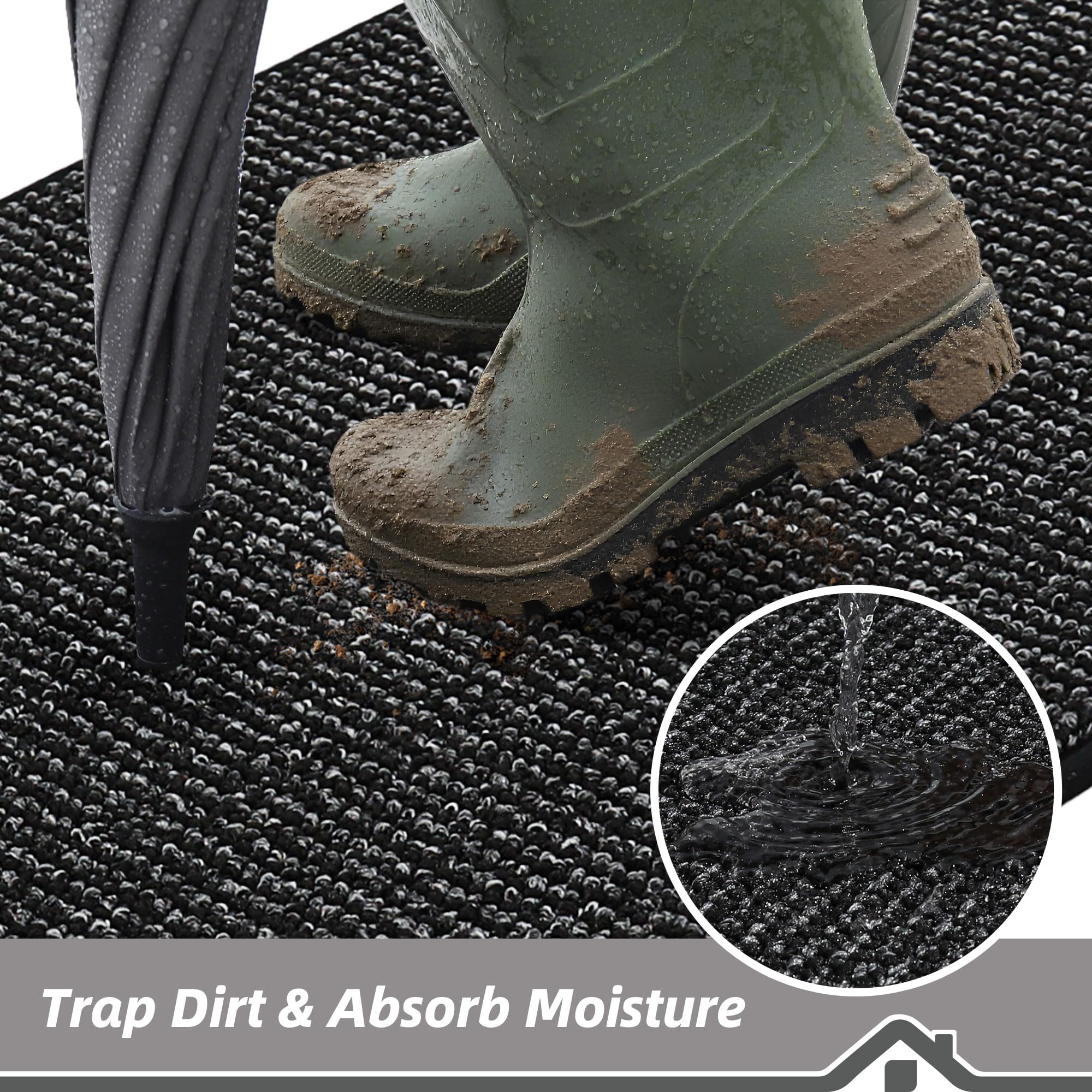 BEQHAUSE Dirt Trapper Door Mat in a home entryway
